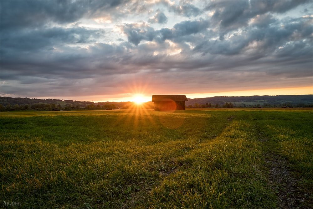 Sonnenuntergang bei Kochel am See