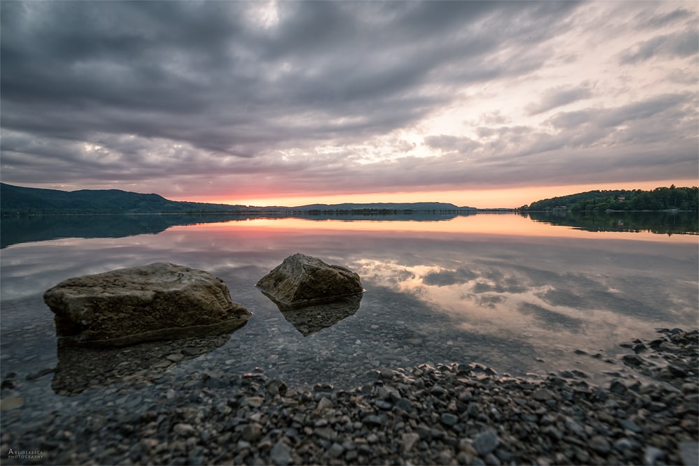 Sonnenuntergang am Kochelsee