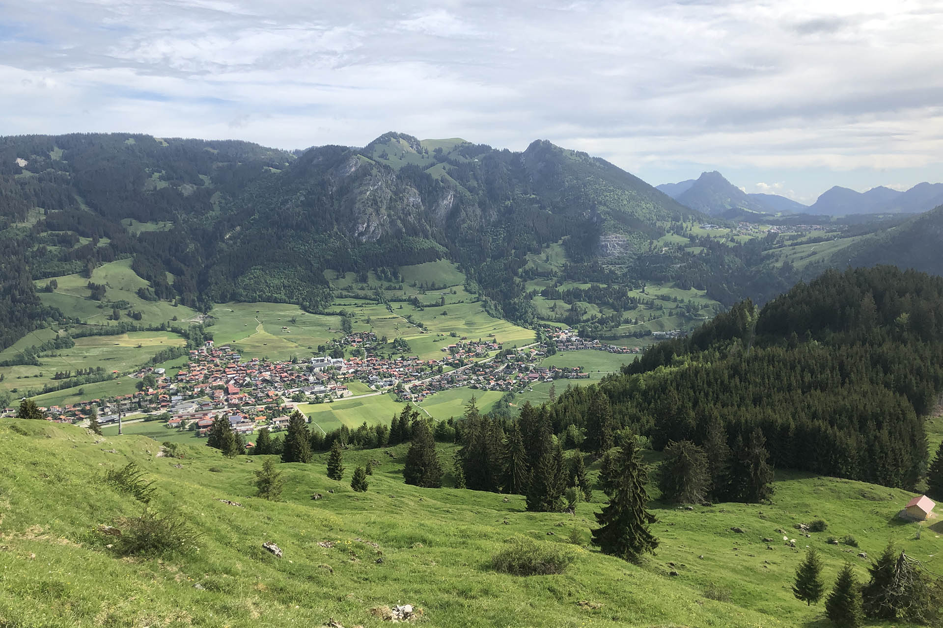 Ausblick Richtung Spießer, Bad Hindelang und Oberjoch
