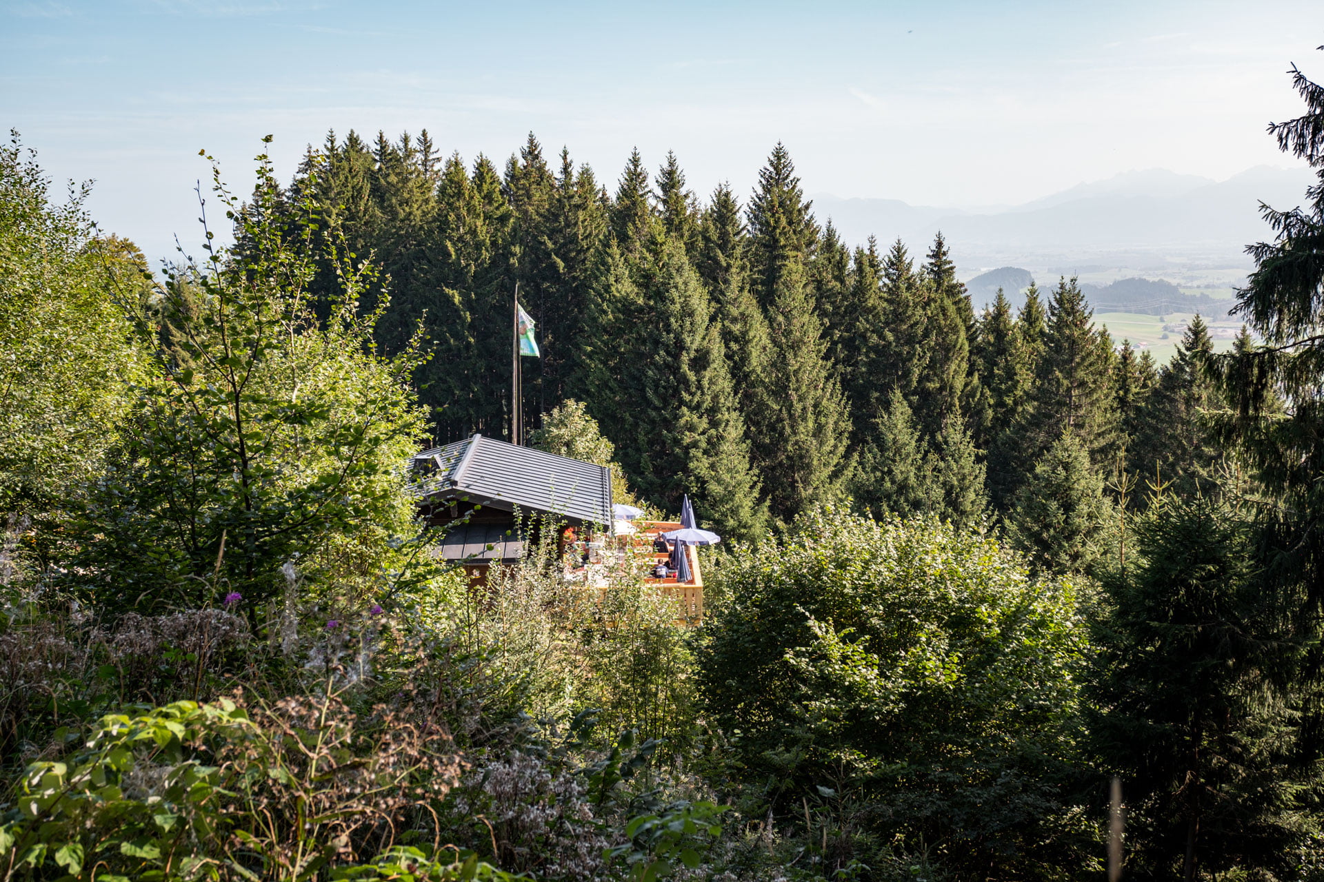 Wandern in Pfronten im Ostallgäu - Wanderung auf die Hündeleskopfhütte - Familienrunde