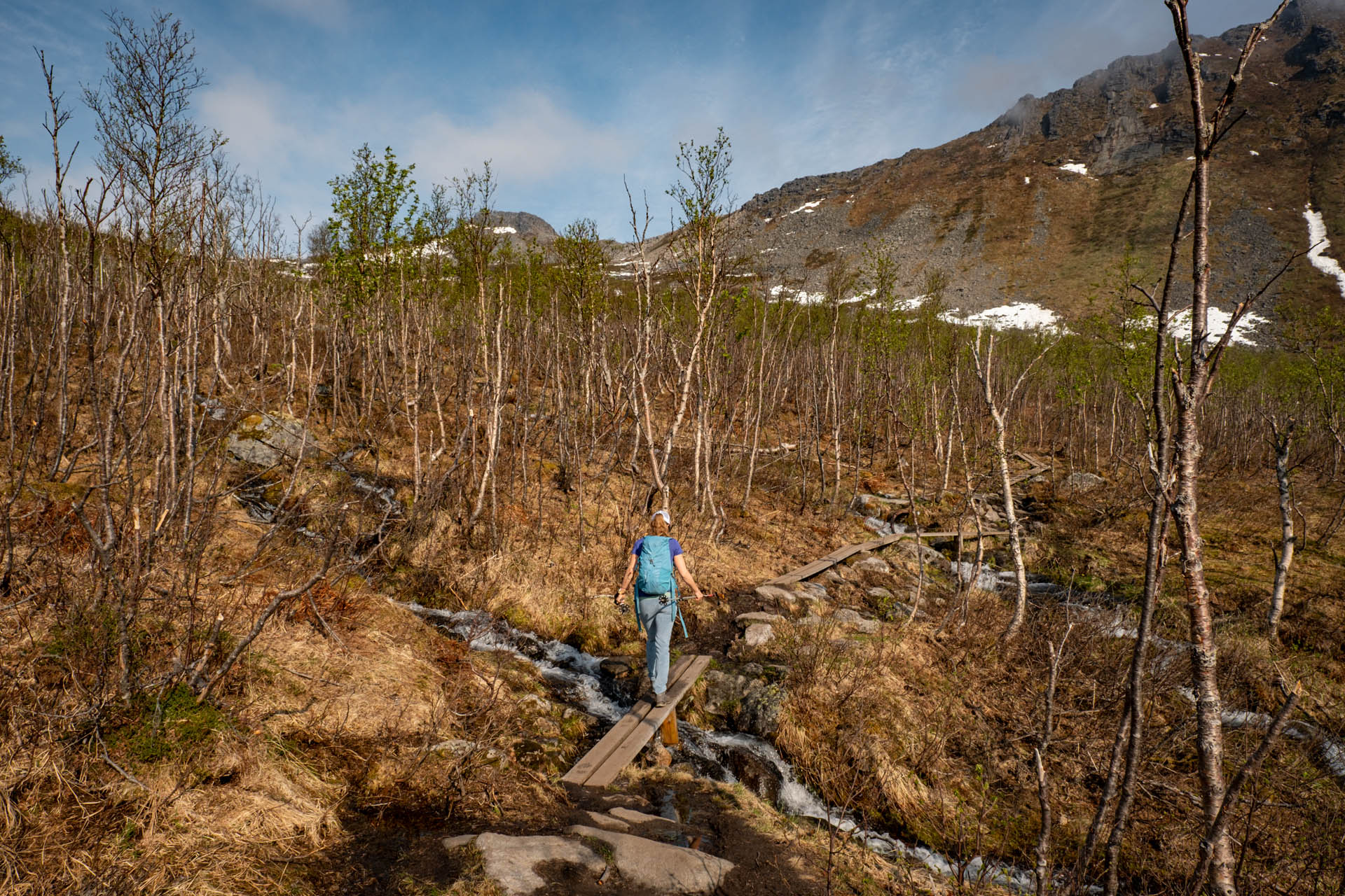 Wanderung auf Senja in Norwegen auf den Hesten