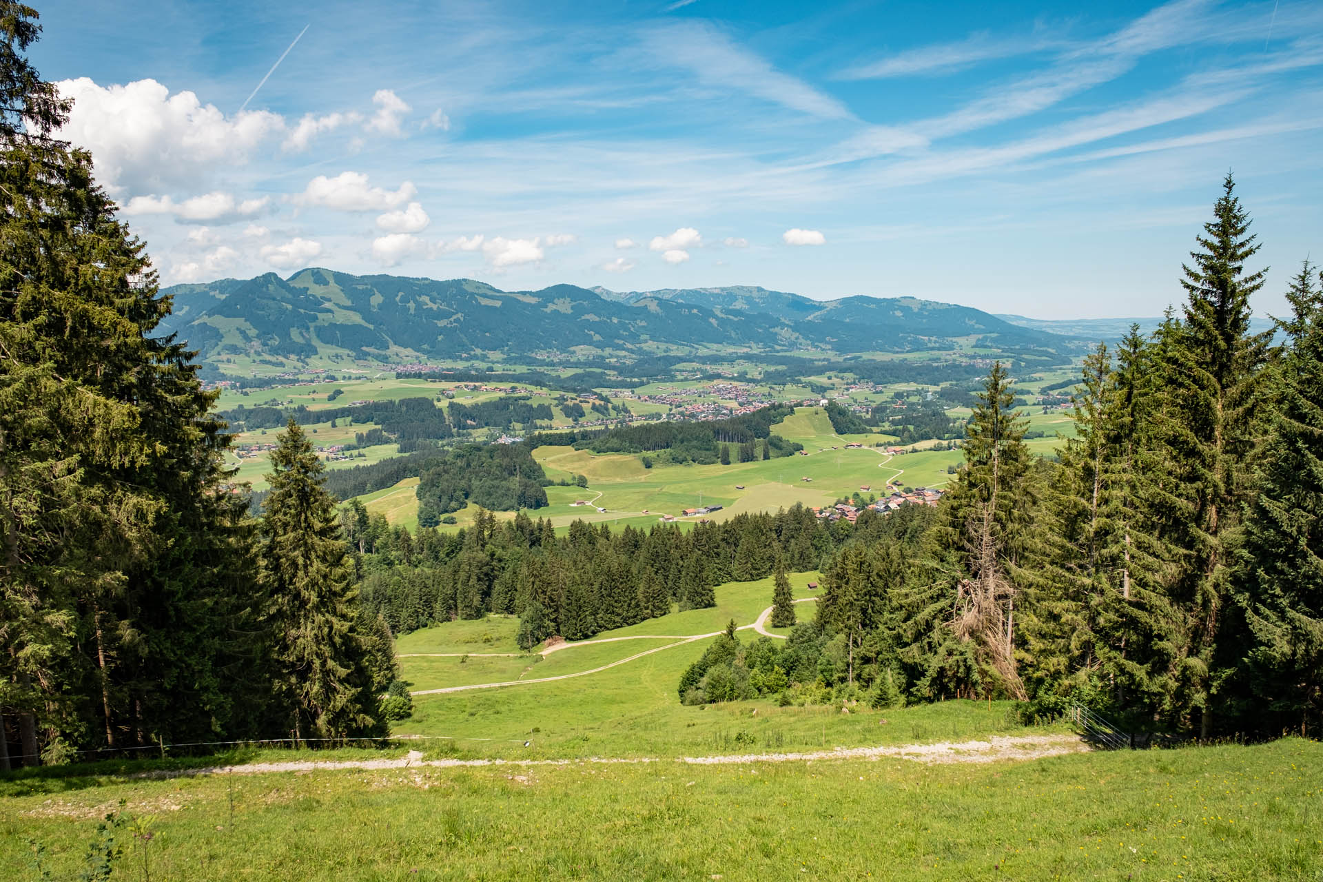 Wandern auf dem Wallrafweg von Reichenbach nach Oberstdorf im Allgäu