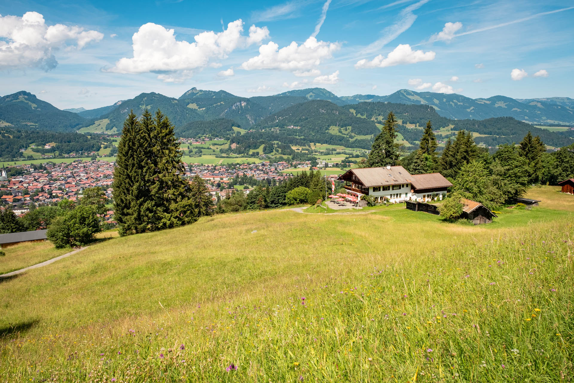 Wandern auf dem Wallrafweg von Reichenbach nach Oberstdorf im Allgäu