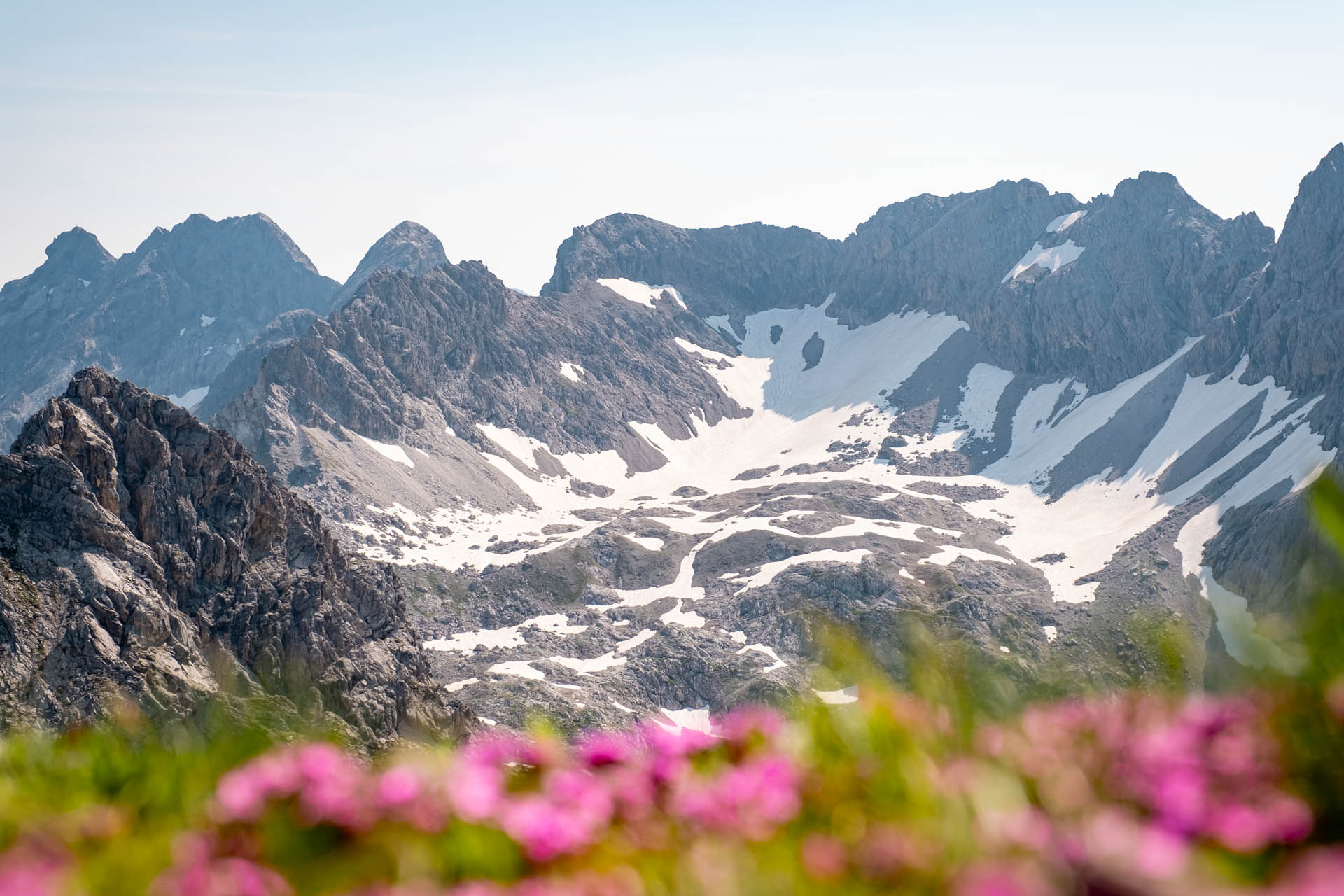 Wanderung auf den Rappenseekopf und den Hochrappenkopf bei Oberstdorf im Allgäu