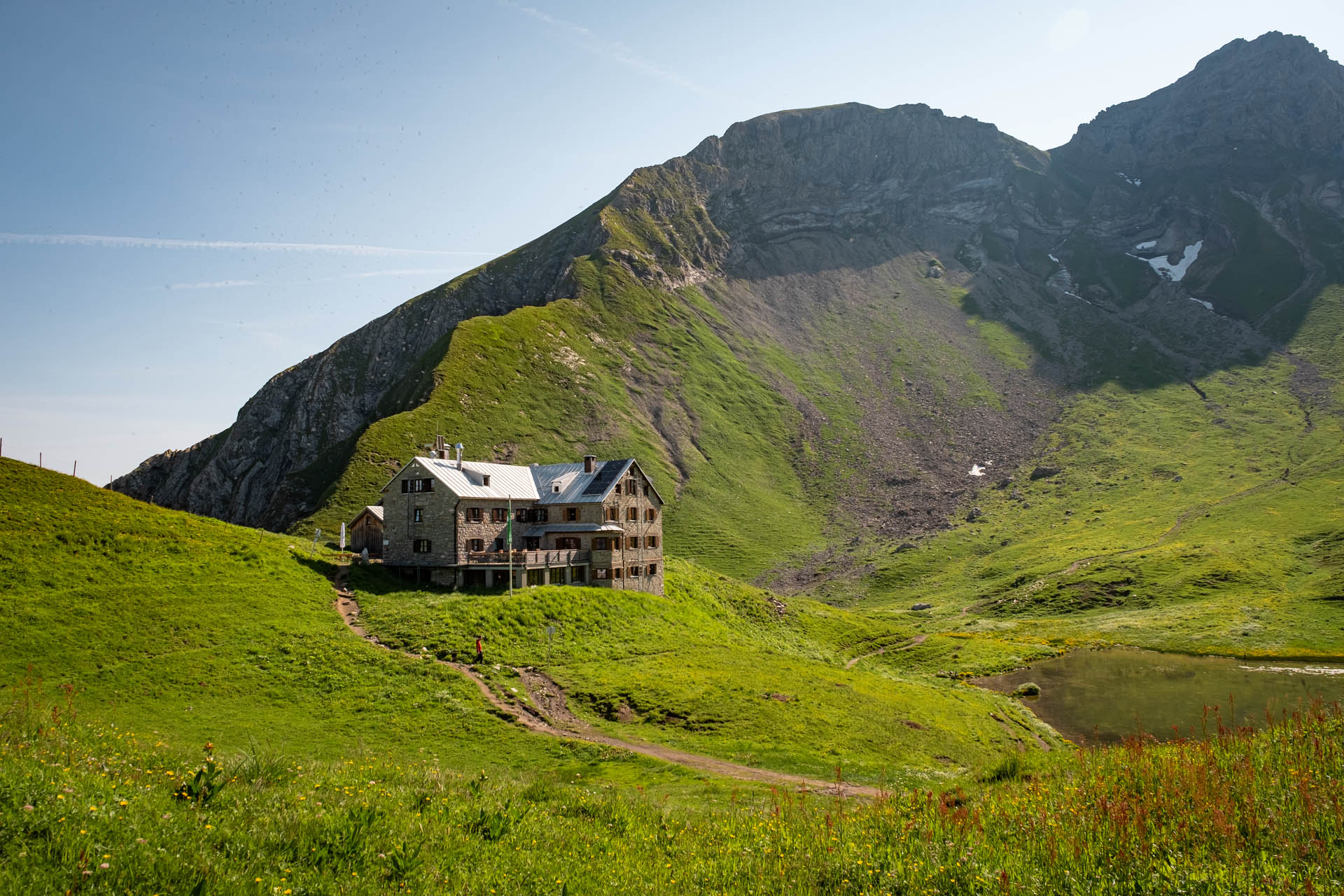 Wanderung auf den Rappenseekopf und den Hochrappenkopf bei Oberstdorf im Allgäu