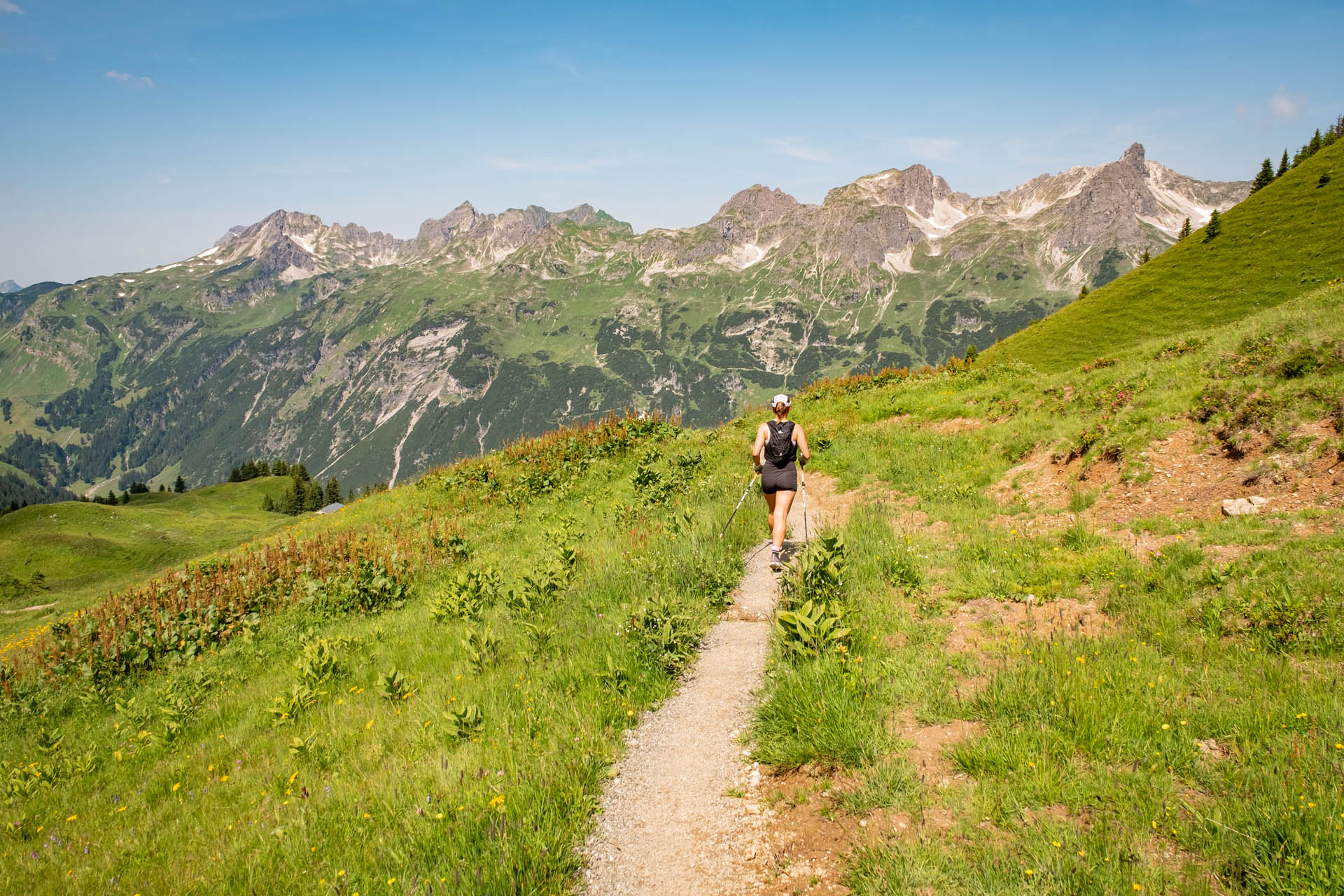 Wanderung auf den Rappenseekopf und den Hochrappenkopf bei Oberstdorf im Allgäu