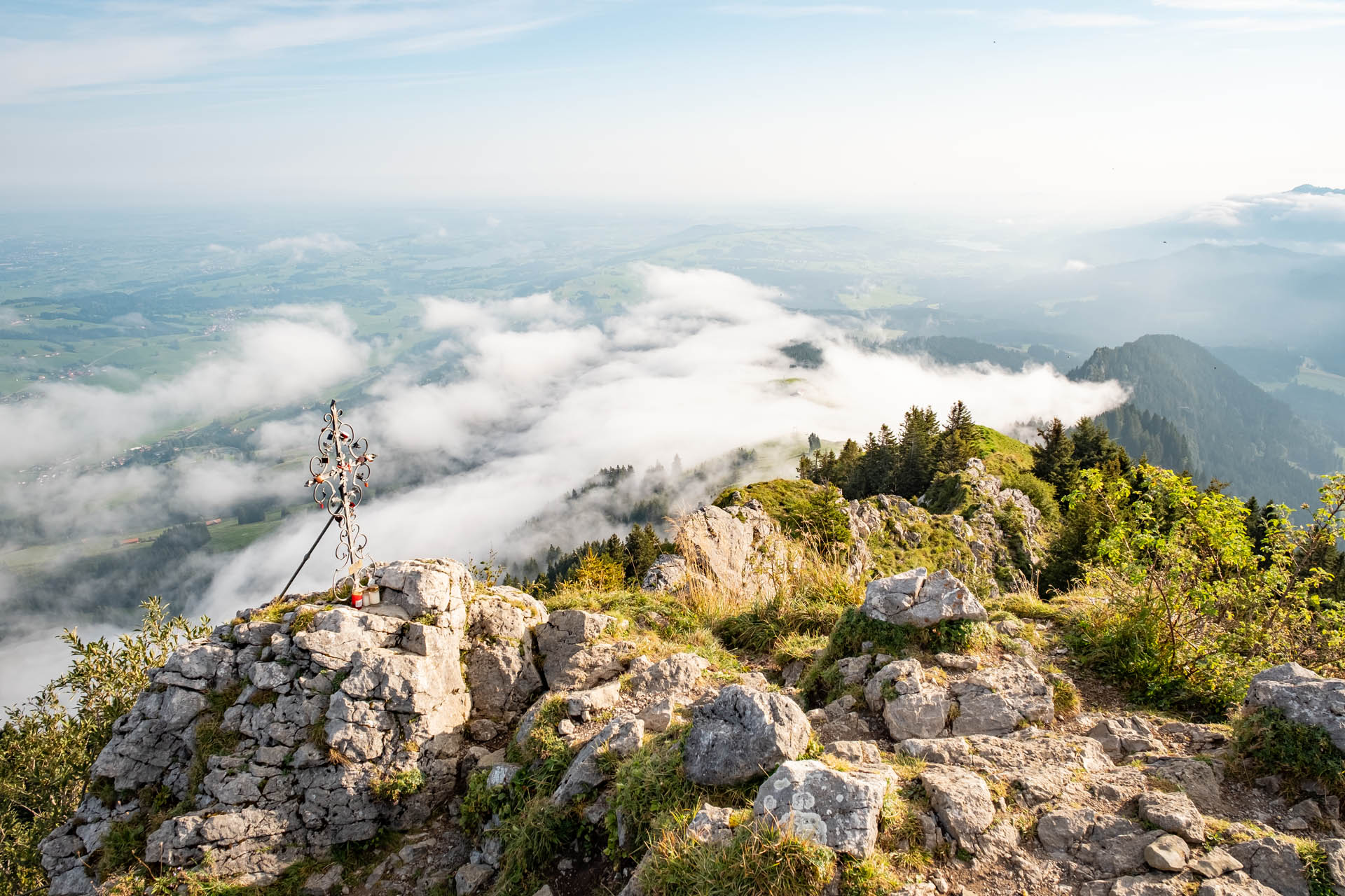 Wanderung vom Parkplatz Großer Wald auf den Grünten im Allgäu