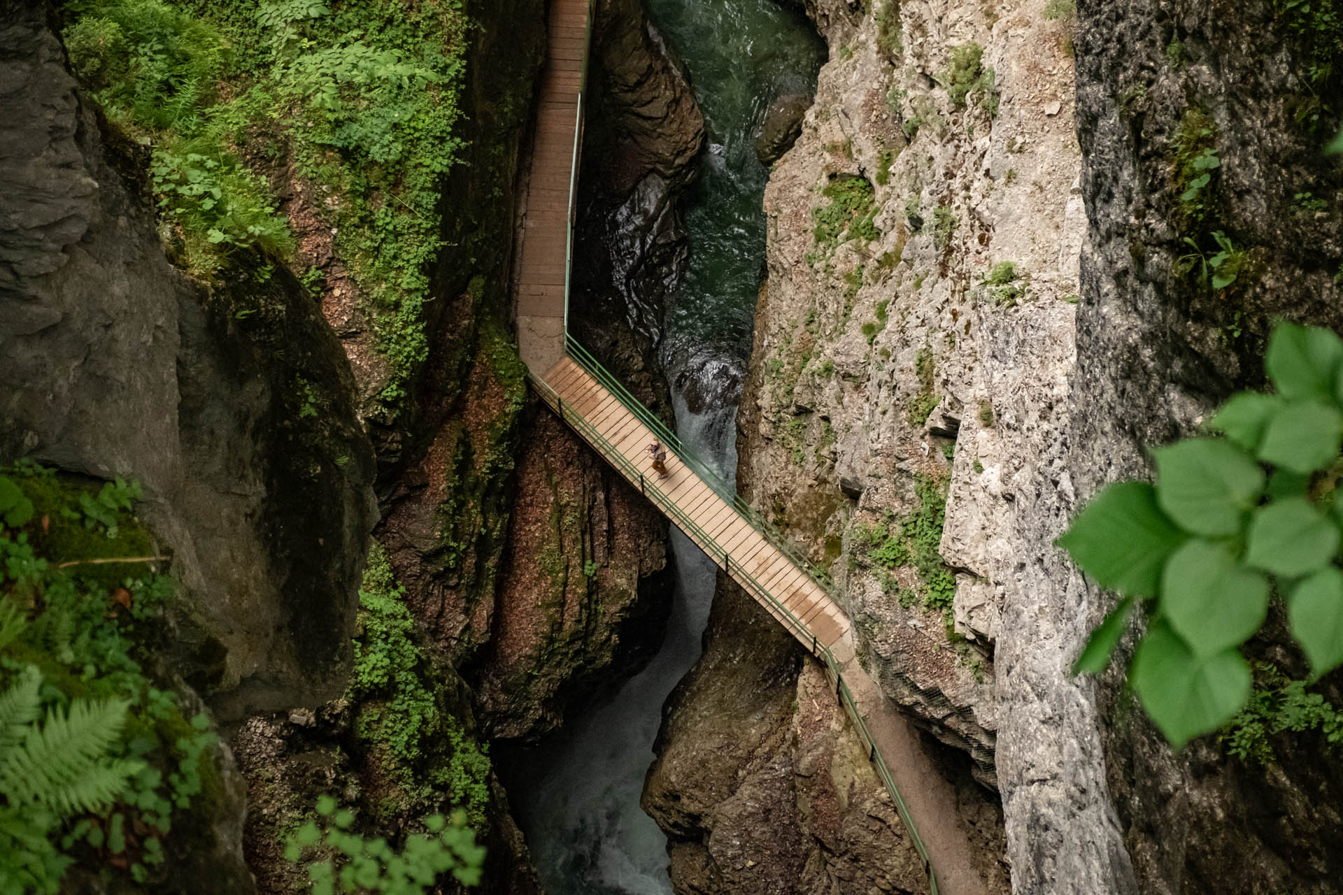 Blick von oben auf die Breitachklamm