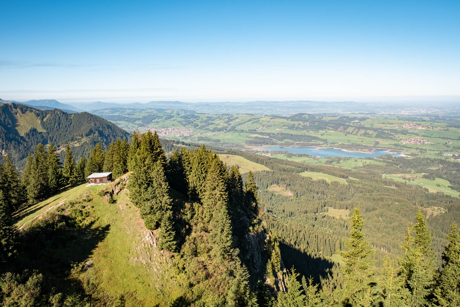 Aussicht von der Alpspitz Richtung Grüntensee